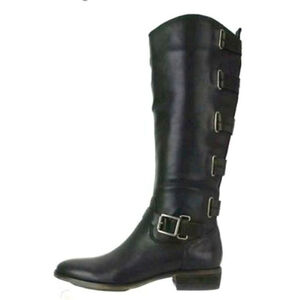 Arturo Chiang Elsie Leather Moto Boots Size 7.5.